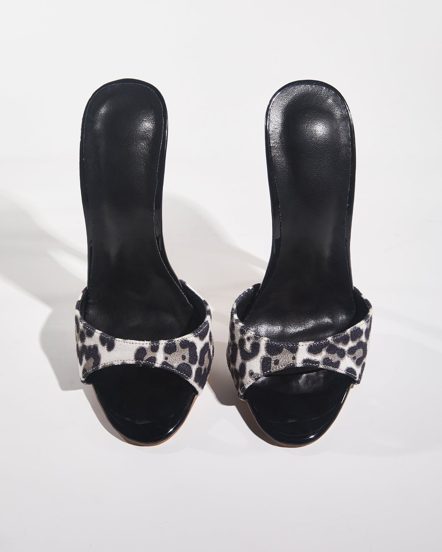 Jolie Leopard Print Fish Mouth Heels