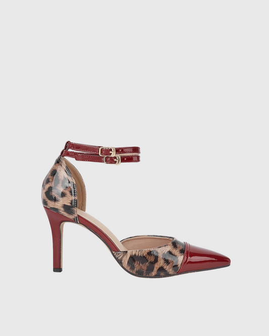 Juliet Leopard Print Splicing Pumps