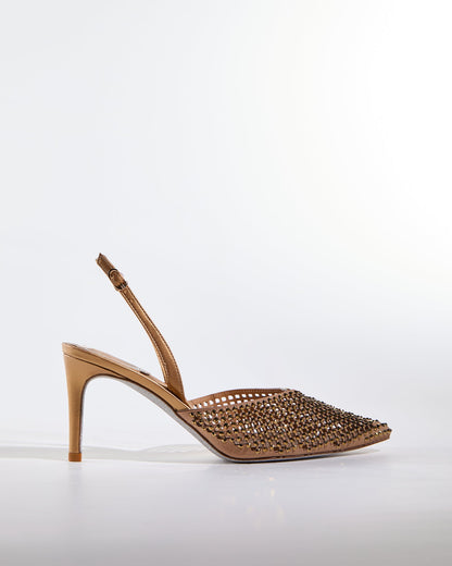 Karla Rhinestone Cutout Pumps