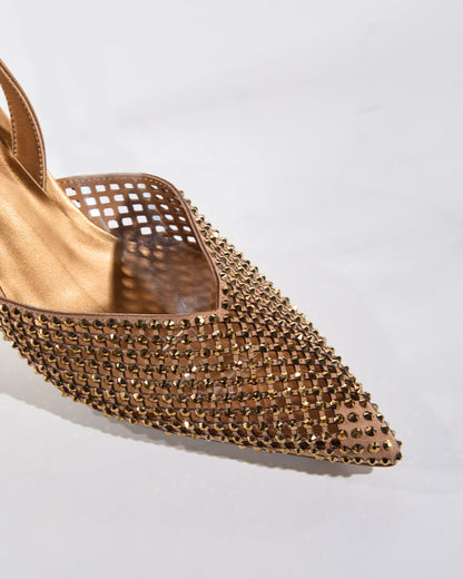Karla Rhinestone Cutout Pumps