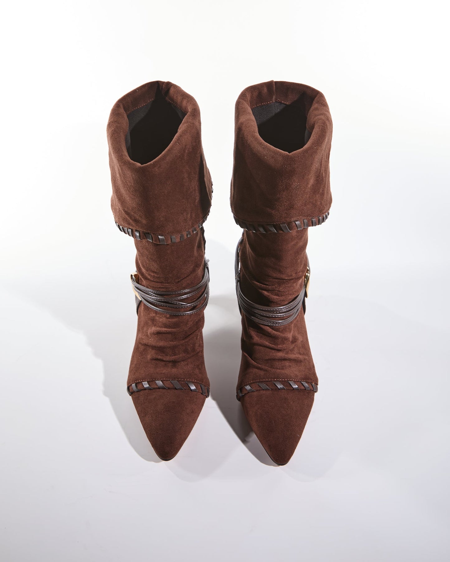 Khloe Fold Cowboy Boot In Brown