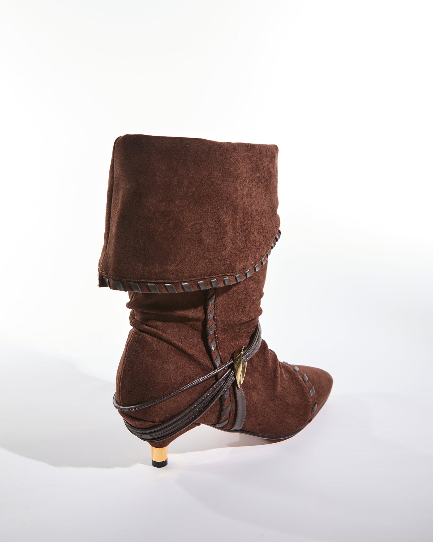 Khloe Fold Cowboy Boot In Brown