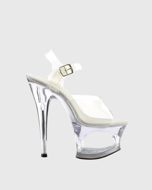 Kori Platform Cutout Alien Heels In Silver