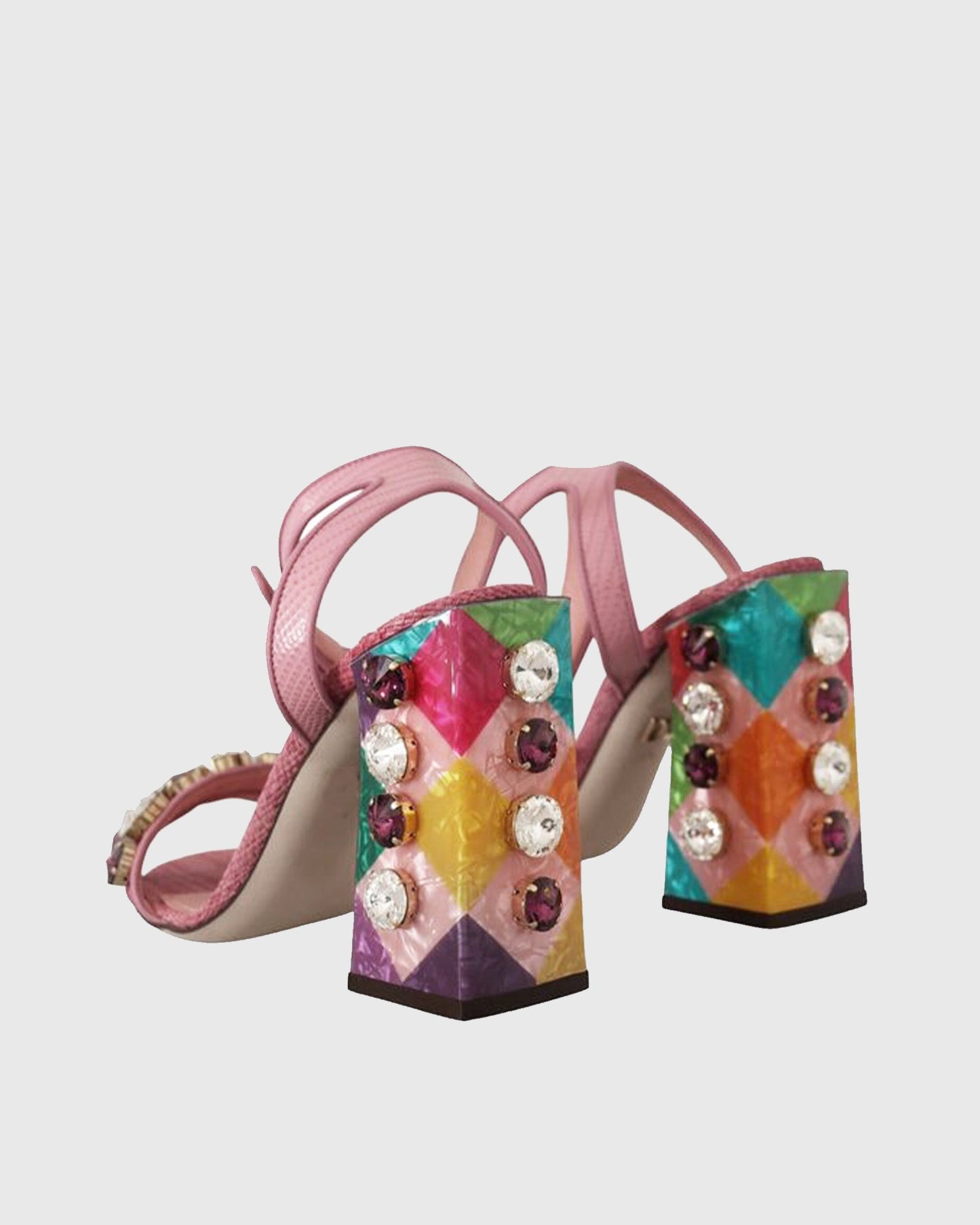Loretta Plaid Rhinestone Sandals