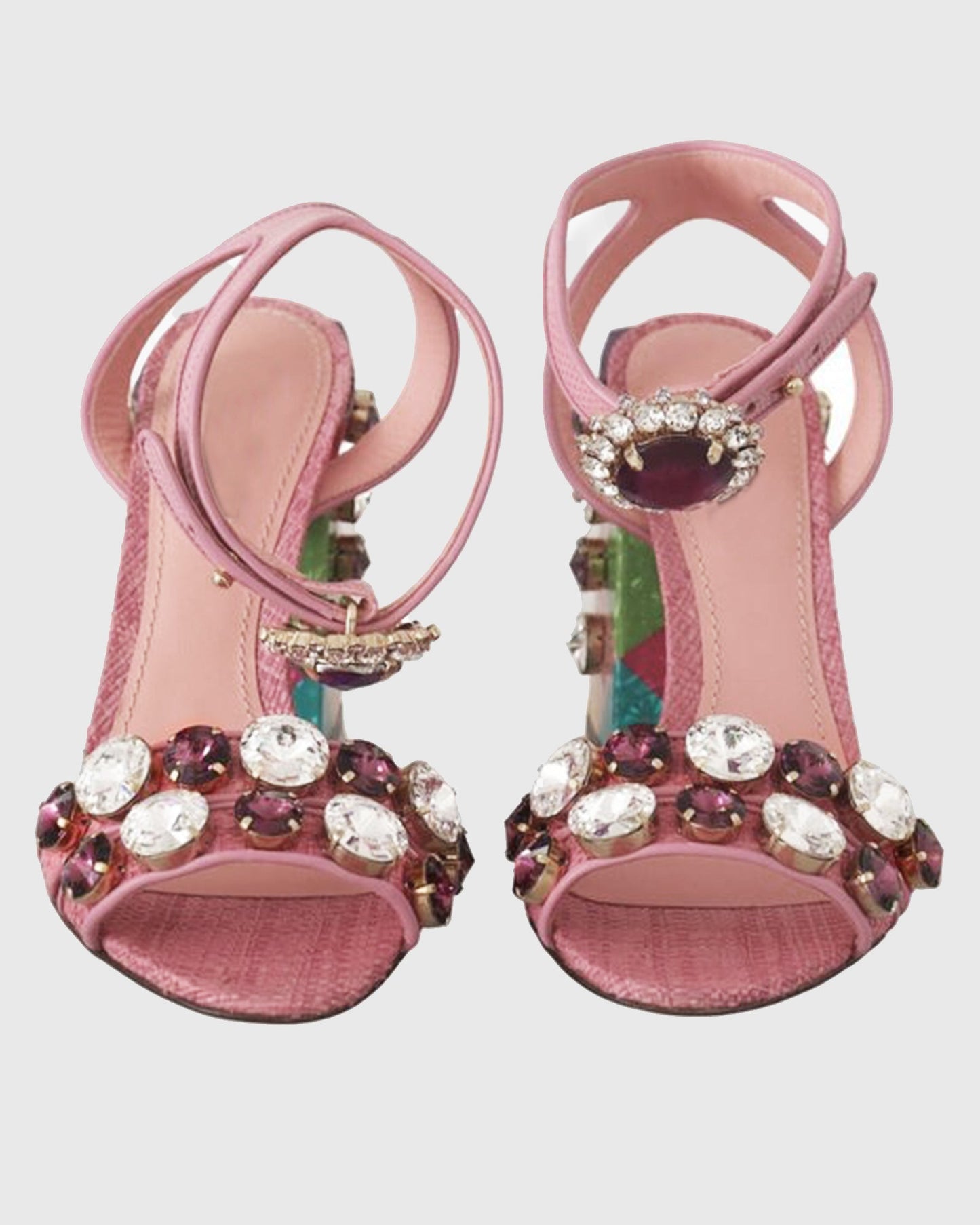 Loretta Plaid Rhinestone Sandals