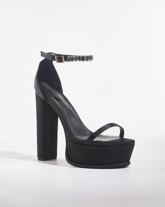 Monroe Satin Strap Platform Sandals