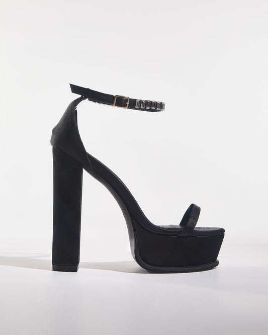 Monroe Satin Strap Platform Sandals