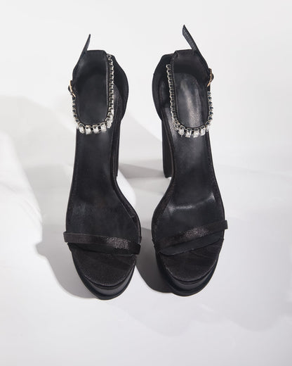 Monroe Satin Strap Platform Sandals