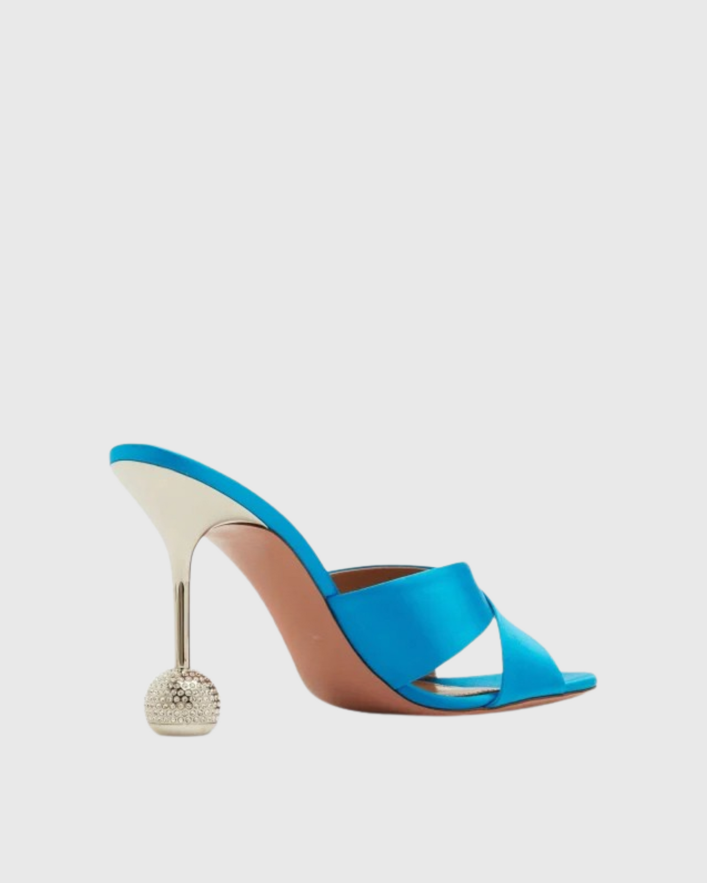 Natalina Cross Geometric Heels In Blue