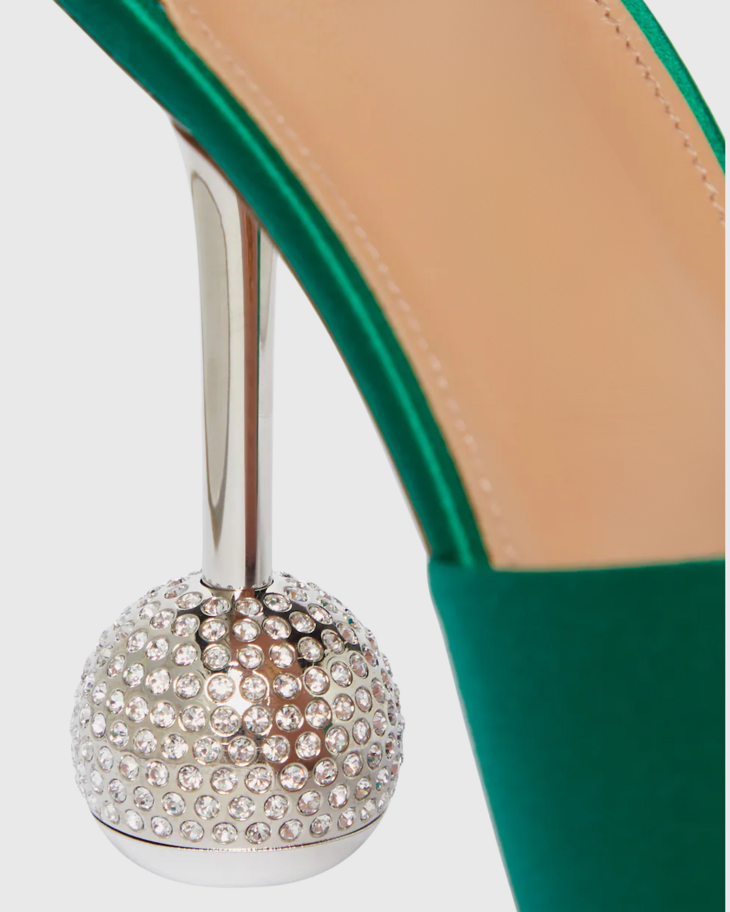 Natalina Cross Geometric Heels In Green