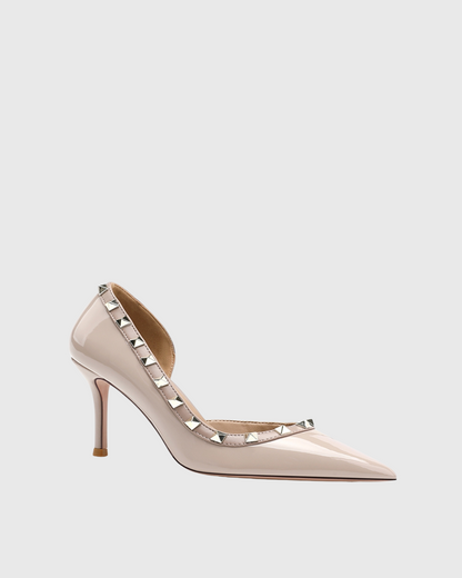 Nella Rivet Irregular Pumps In Natural