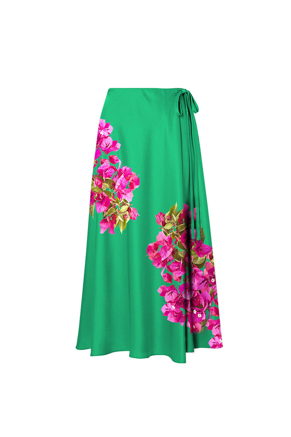 3D Green One-Shoulder Print High Waist Two-Piece Swimsuit and Cover-Up