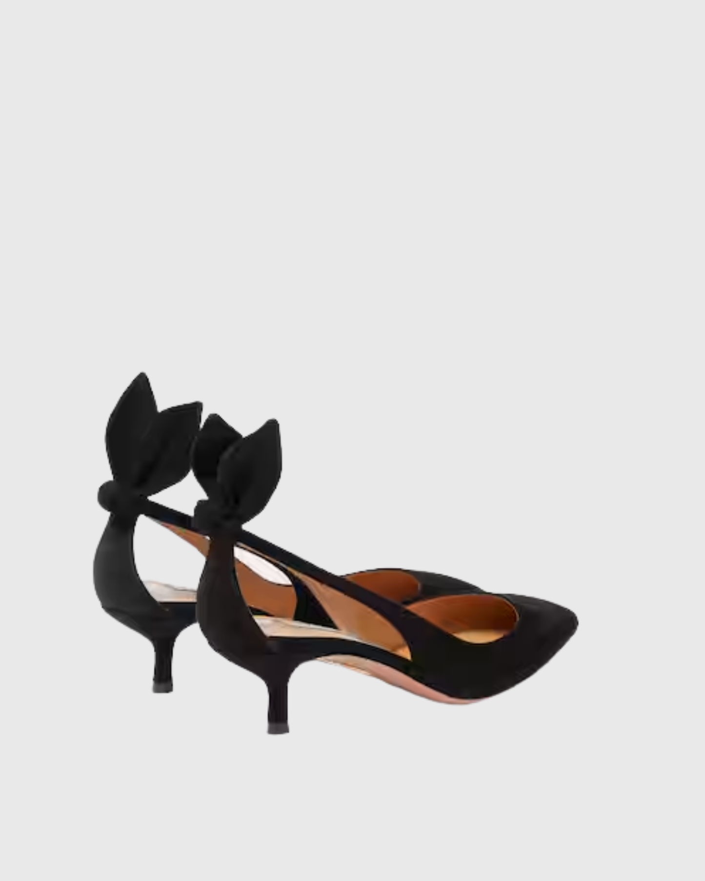 Orsa Bow Tie Velvet Kitten Heels