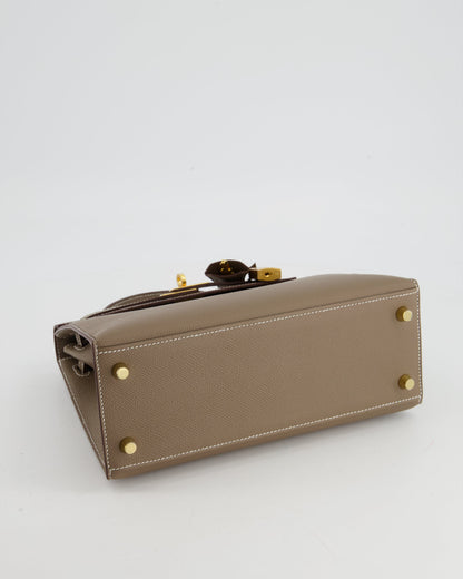 *HOLY GRAIL* Hermès Kelly 25cm Sellier in Etoupe Epsom Leather and Gold Hardware