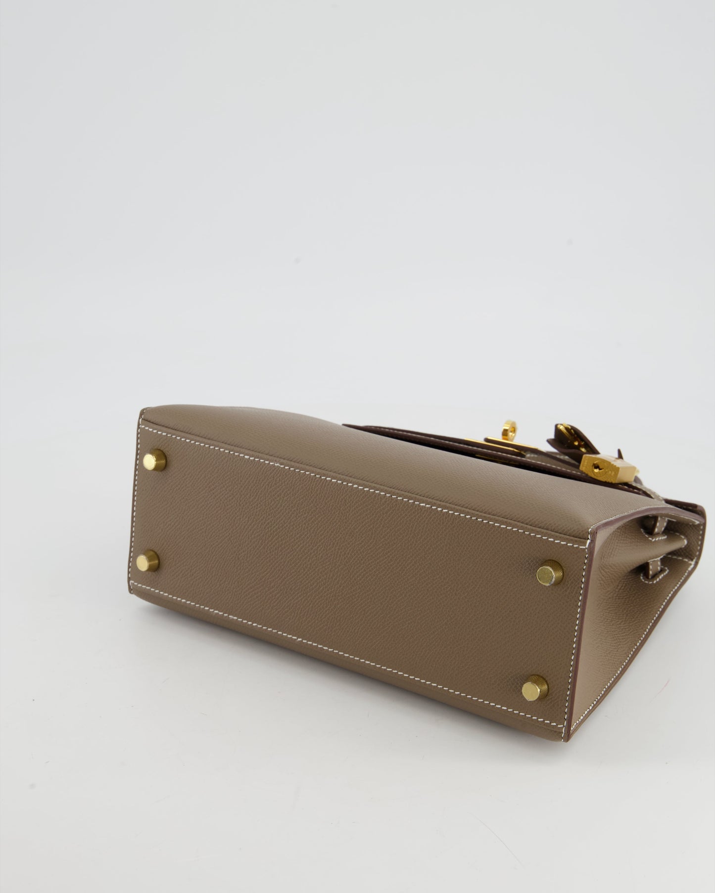 *HOLY GRAIL* Hermès Kelly 25cm Sellier in Etoupe Epsom Leather and Gold Hardware