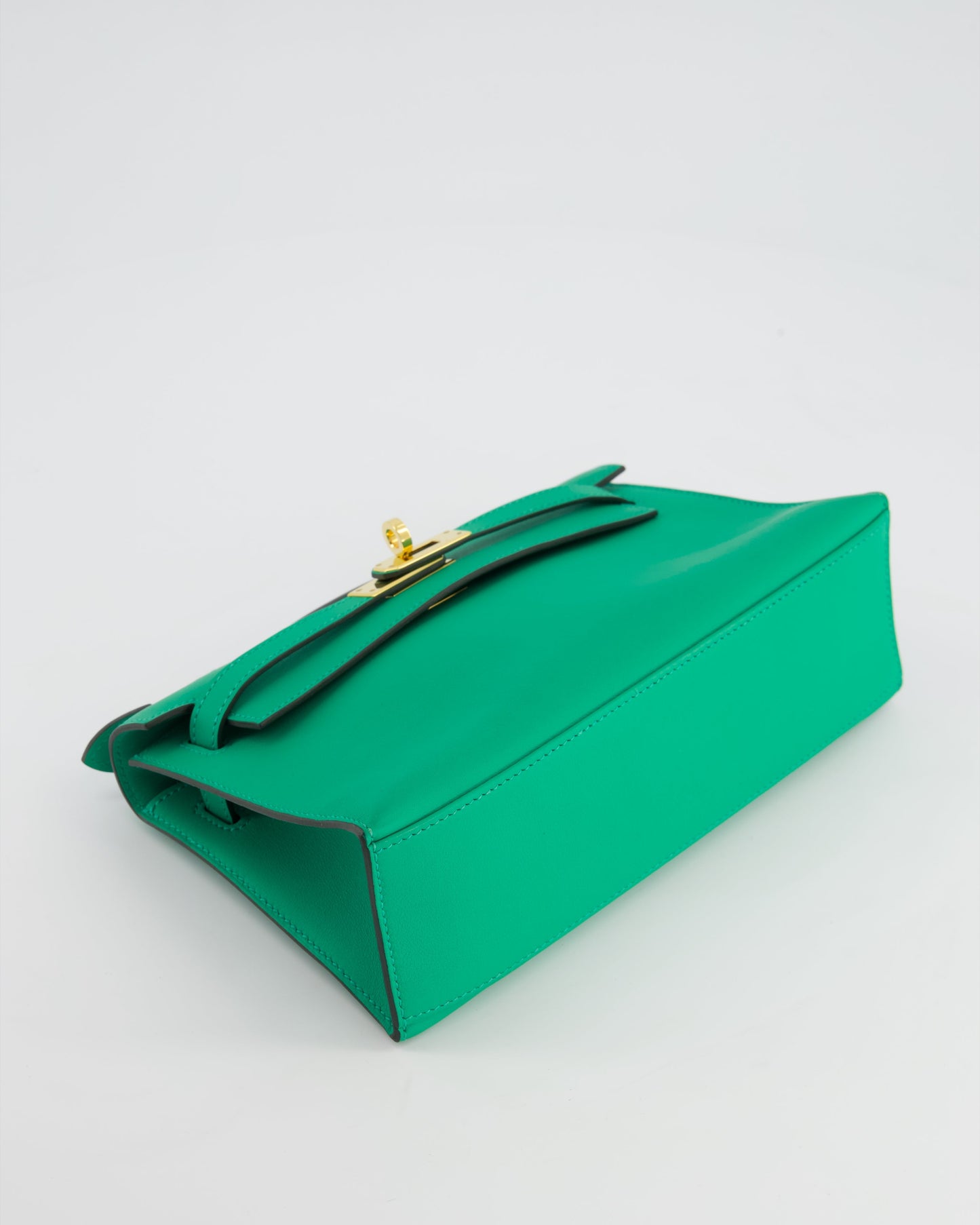 *FIRE PRICE* Hermès Kelly Pochette in Menthe Swift Leather with Gold Hardware