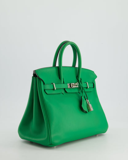 *FIRE PRICE* Hermès Birkin Bag 25cm Bamboo in Swift Leather with Palladium Hardware Bag