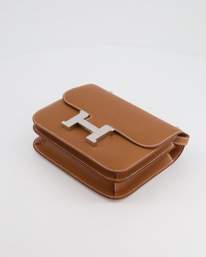 *HOT* Hermès Constance III Mini 18cm Miroir Bag in Gold Epsom Leather with Palladium Hardware