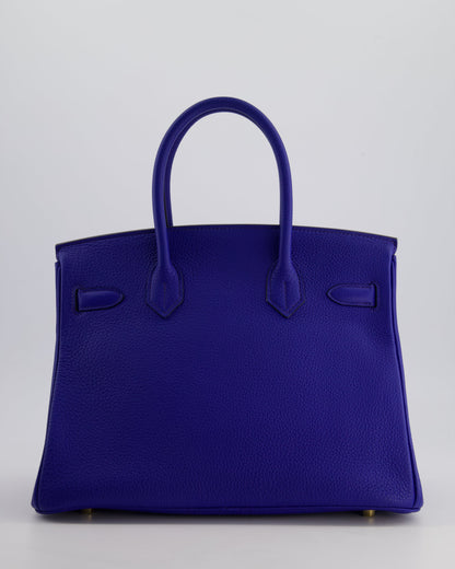 *RARE* Hermès Birkin Bag 30cm Retourne in Blue Royal Togo Leather with Gold Hardware