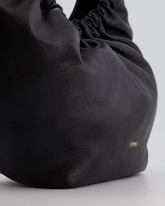 *HOT* Loewe Black Medium Squeeze Bag in Nappa Lambskin Leather and Gold Hardware RRP £3,650