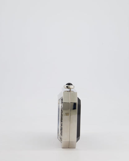 *Limited Edition* Chanel Silver, Black Minaudiere Plexiglass Clutch Bag