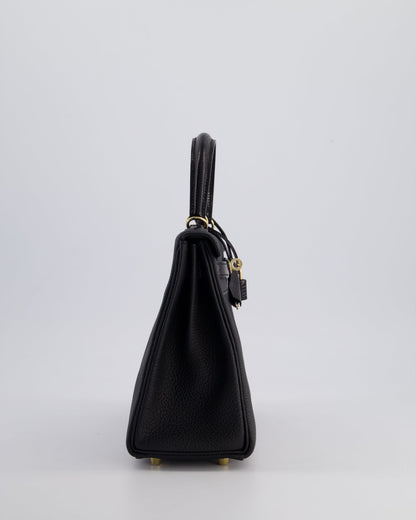*RARE* Hermès Kelly Touch Retourne 25cm Bag in Noir Togo leather and Lizard with Permabrass Hardware
