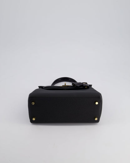 *RARE* Hermès Kelly Touch Retourne 25cm Bag in Noir Togo leather and Lizard with Permabrass Hardware