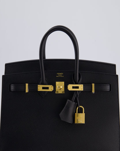 *HOLY GRAIL* Hermès Birkin 25cm Bag in Noir Epsom Leather with Gold Hardware