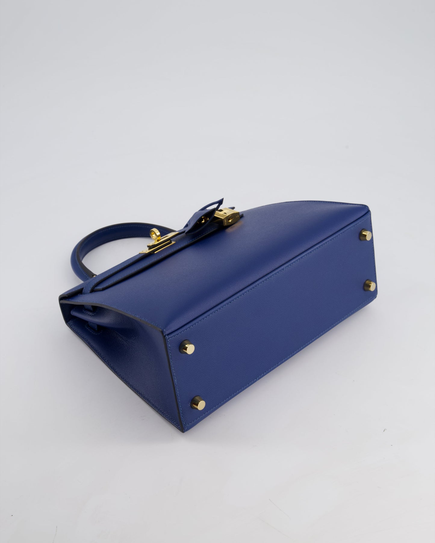 *FIRE PRICE* Hermès Kelly 25cm Sellier Bag in Deep Blue Madame Leather with Gold Hardware