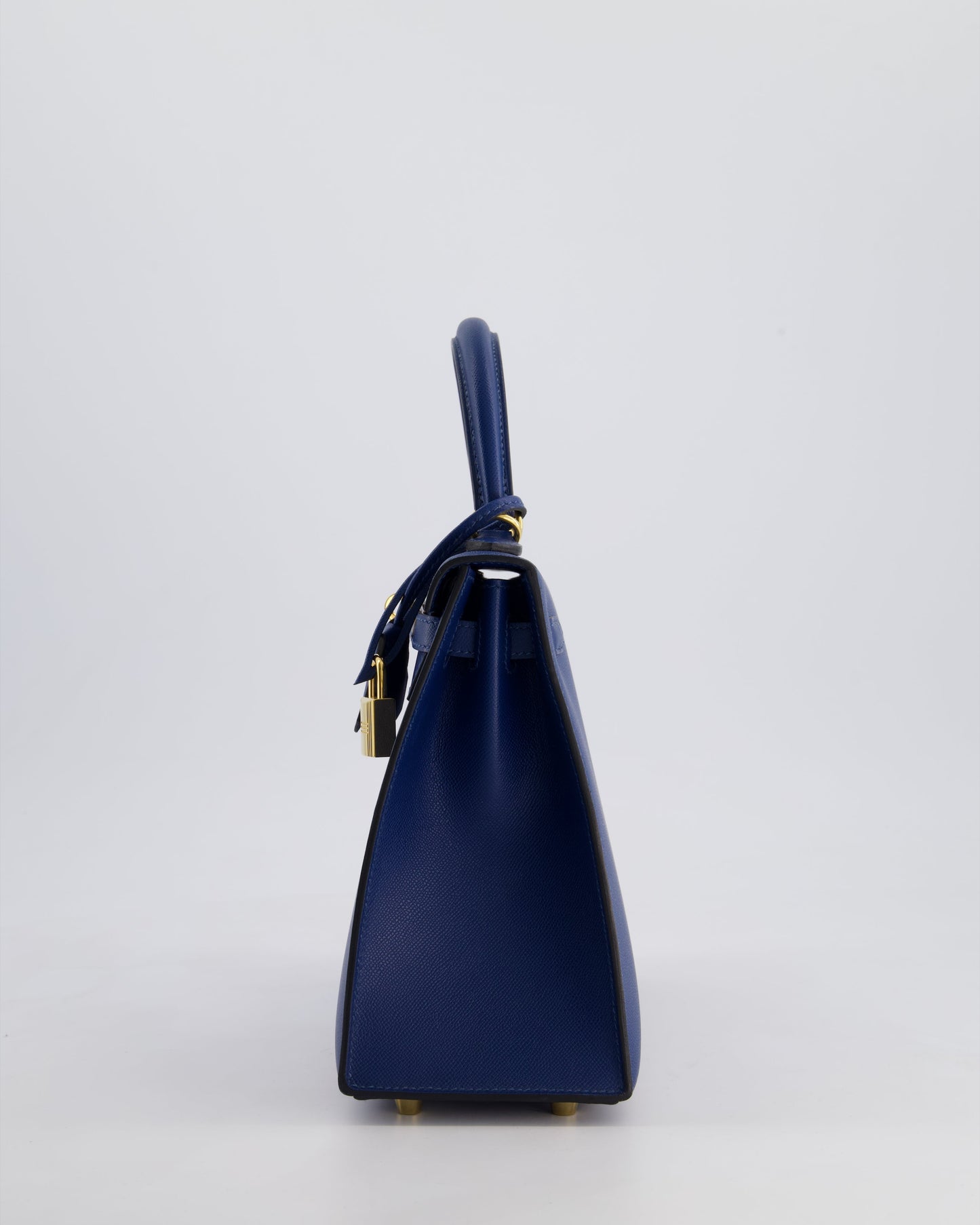 *FIRE PRICE* Hermès Kelly 25cm Sellier Bag in Deep Blue Madame Leather with Gold Hardware