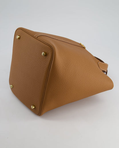 *RARE* Hermès Picotin Lock Bag 22cm in Gold Clemence Leather with Gold Hardware