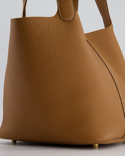*RARE* Hermès Picotin Lock Bag 22cm in Gold Clemence Leather with Gold Hardware