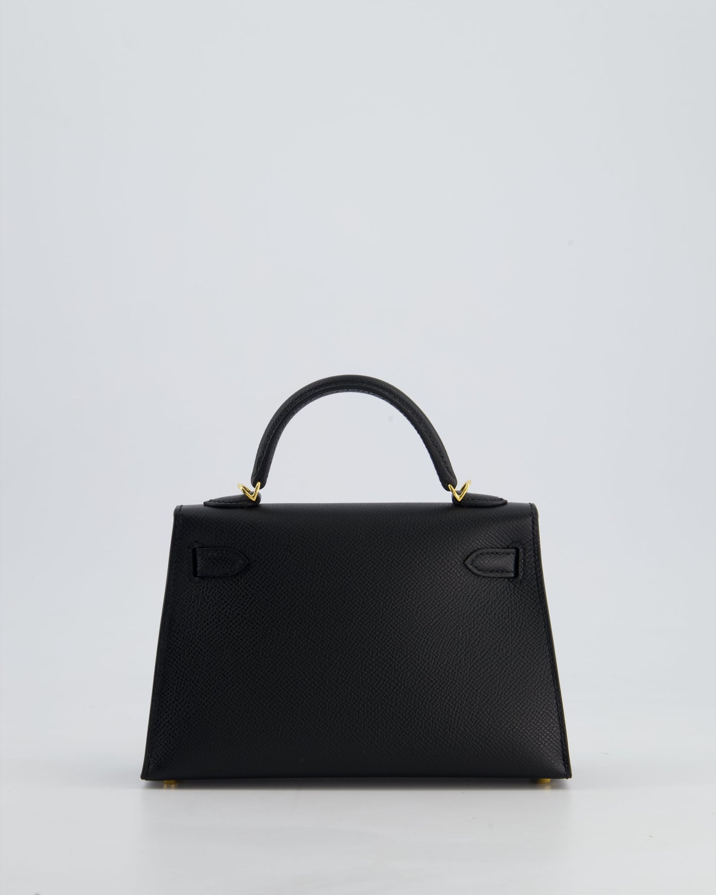 *HOT* Hermès Mini Kelly II 20cm Bag In Noir Epsom Leather with Gold Hardware