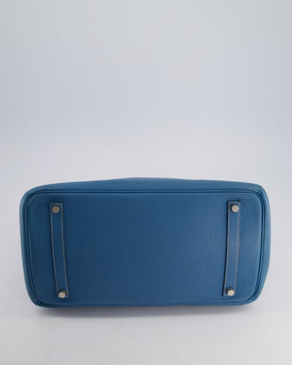 *HOT* Hermès Birkin 35cm Bag in Blue Jean Togo Leather with Palladium Hardware