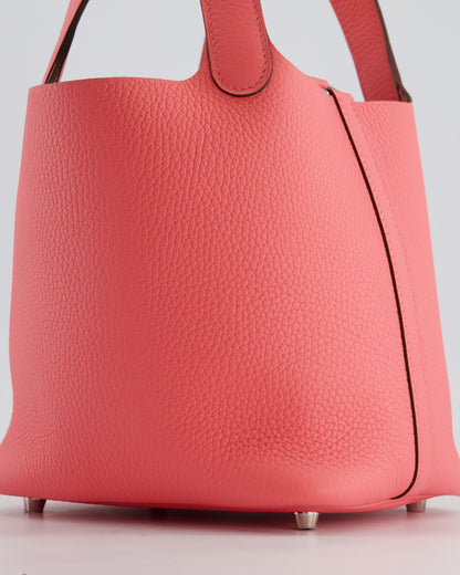 *HOT* Hermès Picotin Lock Bag 18cm in Rose Azalee Clemence Leather with Palladium Hardware