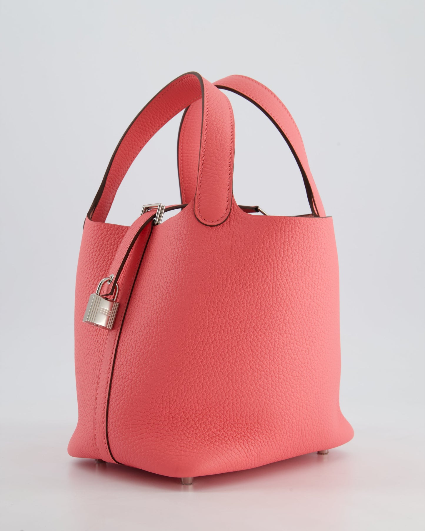 *HOT* Hermès Picotin Lock Bag 18cm in Rose Azalee Clemence Leather with Palladium Hardware