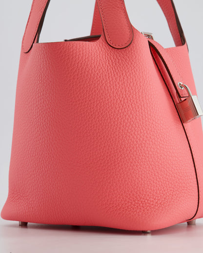 *HOT* Hermès Picotin Lock Bag 18cm in Rose Azalee Clemence Leather with Palladium Hardware