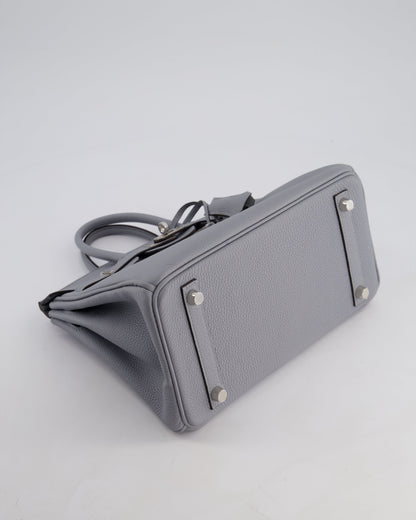 *NEW COLOUR* Hermès Birkin 25cm Retourne Bag in Gris Togo Leather with Palladium Hardware