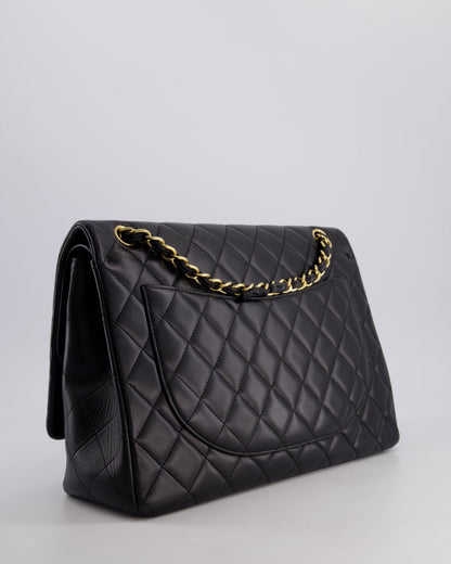 *FIRE PRICE* Chanel Black Maxi Classic Double Flap Bag in Lambskin Leather with Gold Hardware RRP £10,060