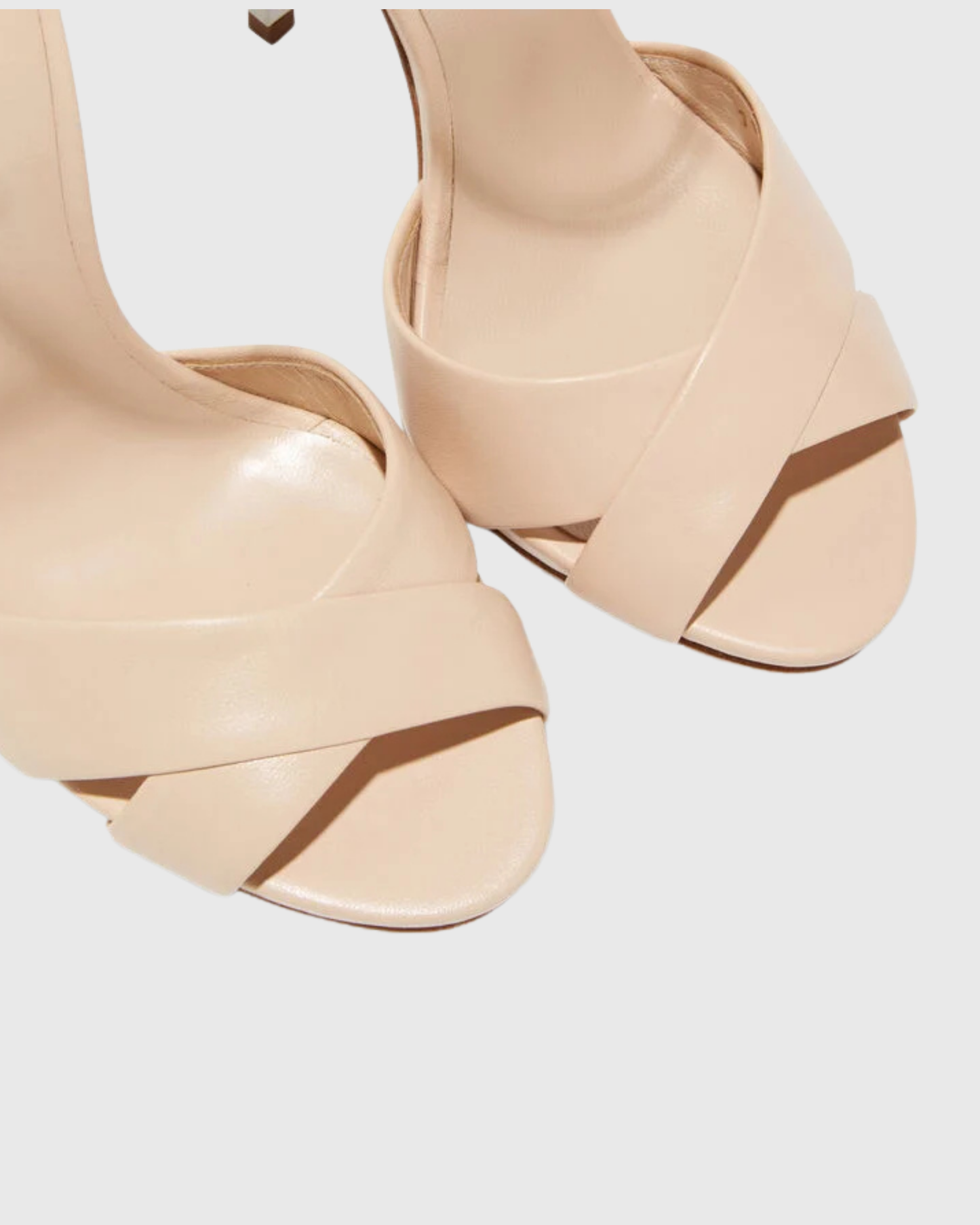 Raven Cross Leather Splicing Metal Heels