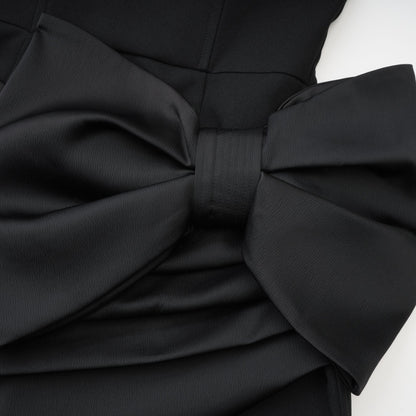 Lanetta bowknot asymmetrical dress