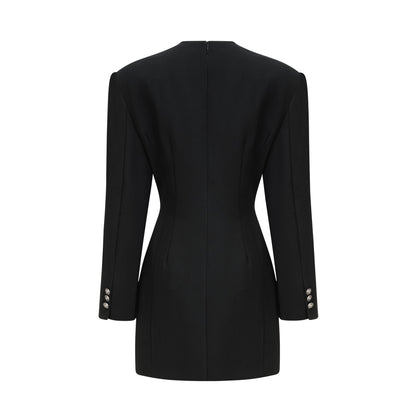 Magali black hourglass mini dress