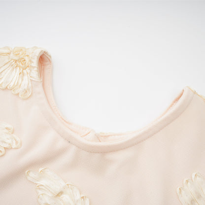 Nalini floral-embroidered open-back dress