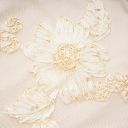 Nalini floral-embroidered open-back dress