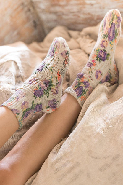 Floral Short Socks