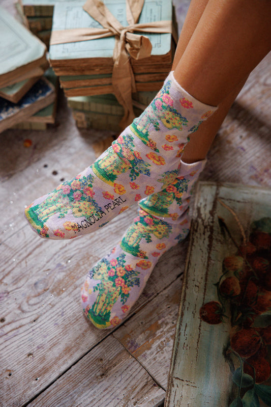 Floral Lamb MP Socks
