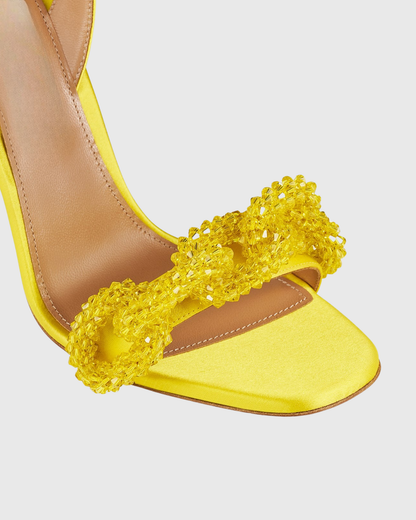 Salem Chain Slingback Sandals In Butter Yellow