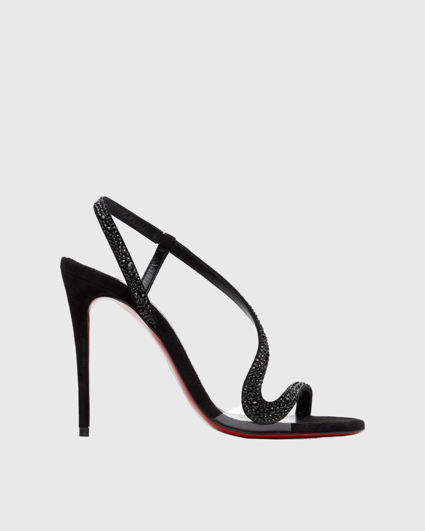 Sence Rhinestone Strap Sandals In Black