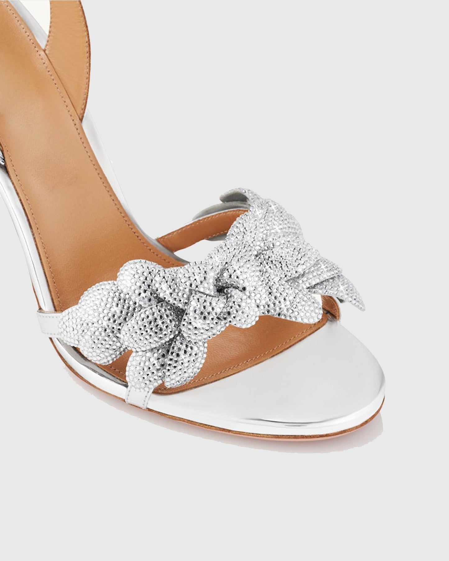 Siria Galactic Flower Slingback Sandals In Silver