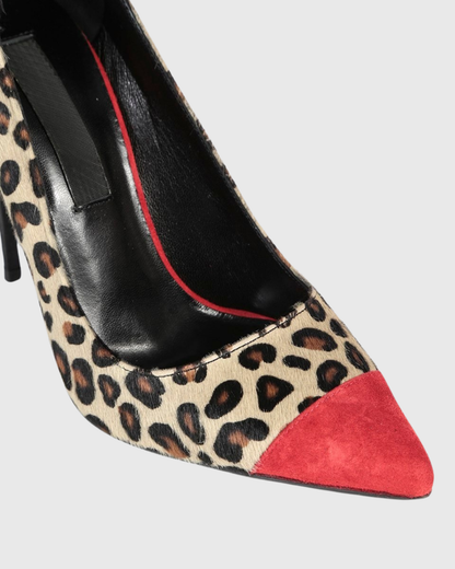 Skye Leopard Print Colorblock Panel Pumps